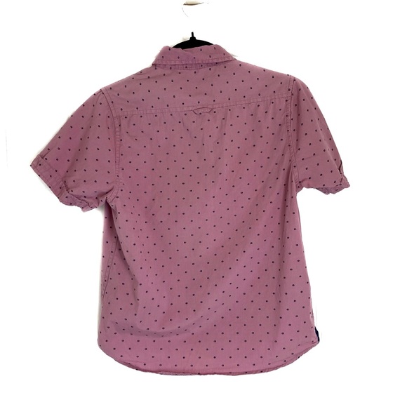 [LEVEL TEN] Button Down Short Sleeve Collared Polka Dot Print Shirt M 10 12 - Picture 4 of 8